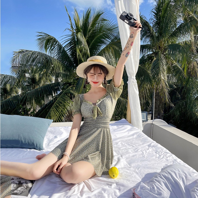 Bộ Đồ Bơi Một Mảnh Dáng Ôm Thời Trang Mùa Hè Hàn Quốc Quyến Rũ Cho Nữ