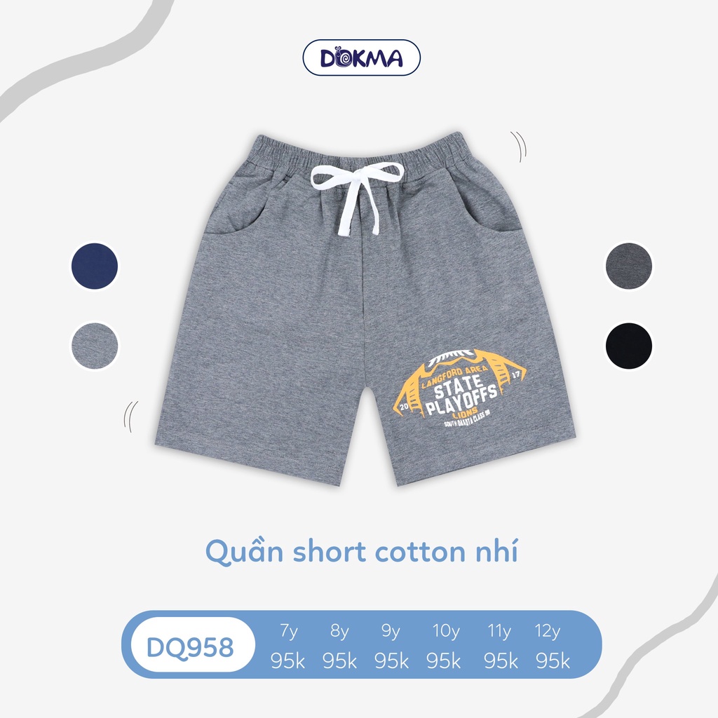 Quần đùi kids bé trai Dokma DQ958 8-12T