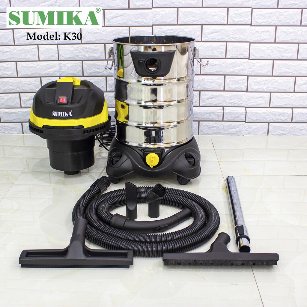 Máy hút bụi gia đình Sumika K20A, 20L, 1500W, hút nước, hút bụi, thổi bụi, Motor Italy 100% lõi đồng