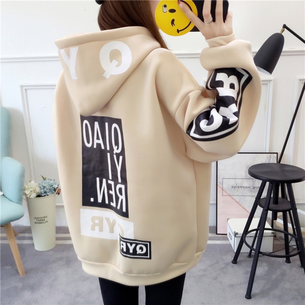 Áo khoác, áo hoodie unisex nam nữ nỉ ngoại QRY cực phong cách năng động thời trang học đường