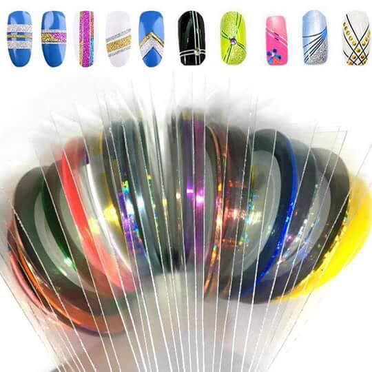 Set dây line kim tuyến trang trí nail