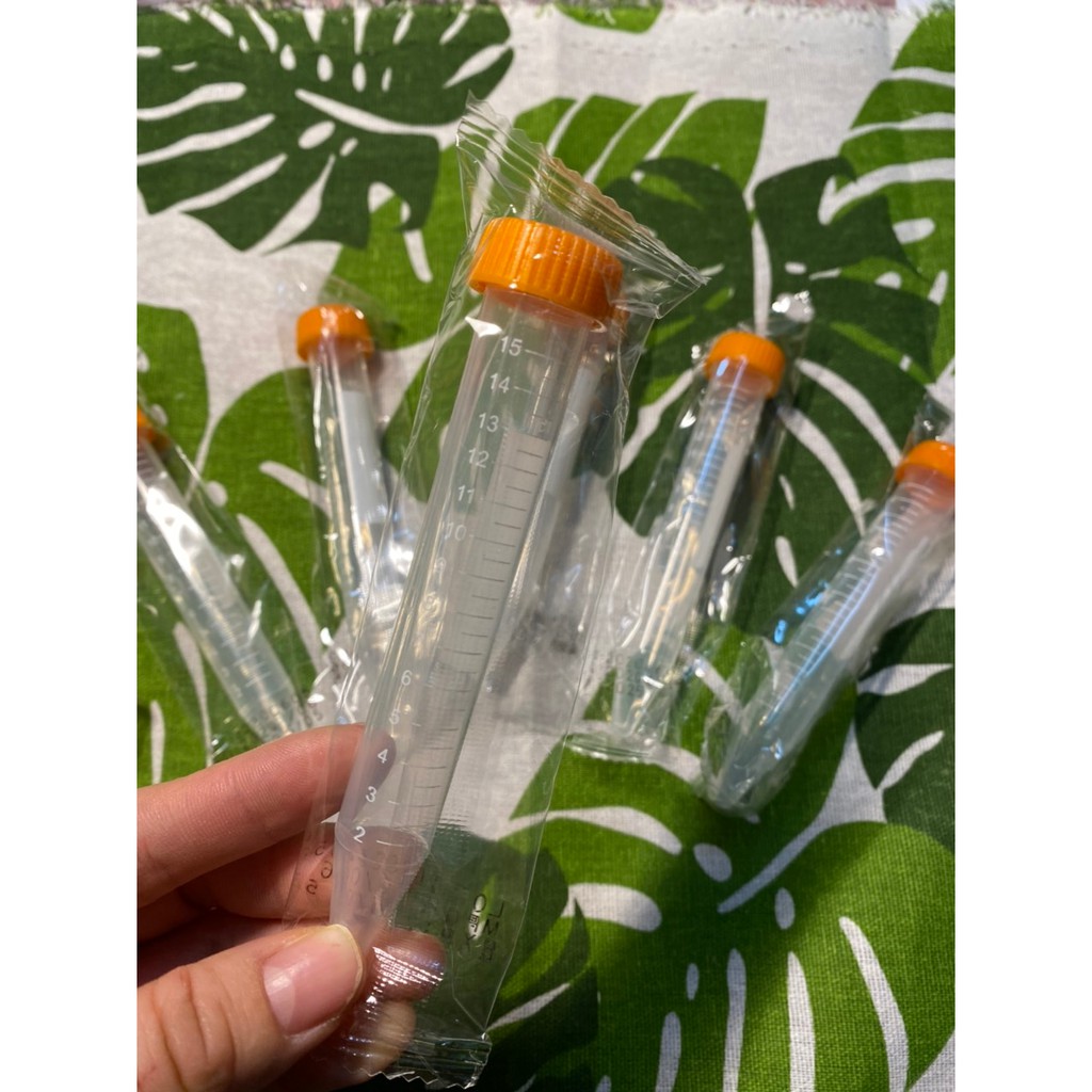Bộ 10 Ống ly tâm 15ml nắp vặn, đáy nhọn tiệt trùng từng cái