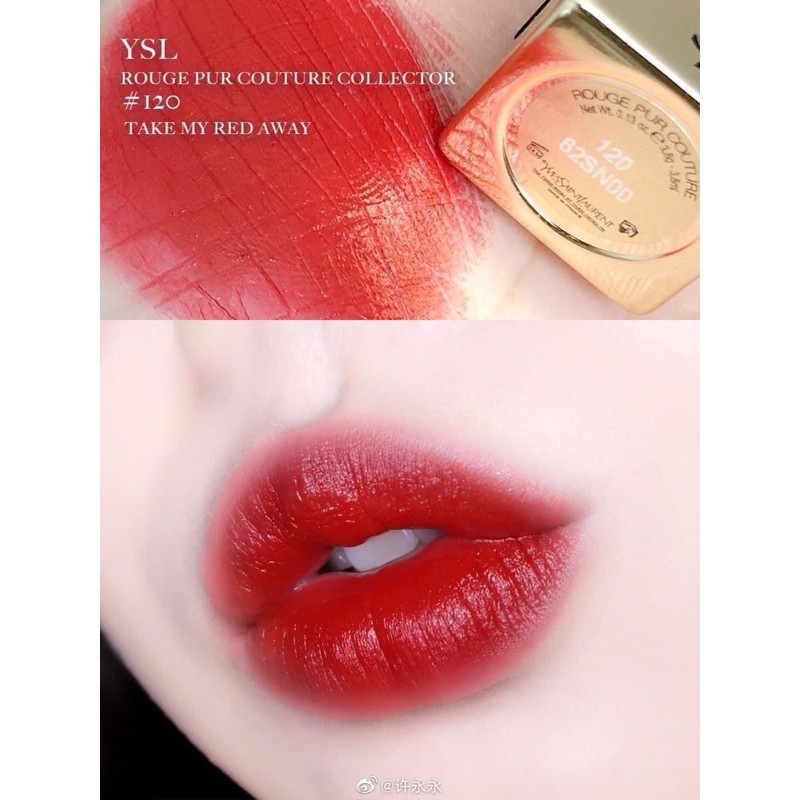 LIMITED EDTION- SON YSL ROUGE PUR COUTURE COLLECTOR MÀU 120 TAKE MY RED AWAY