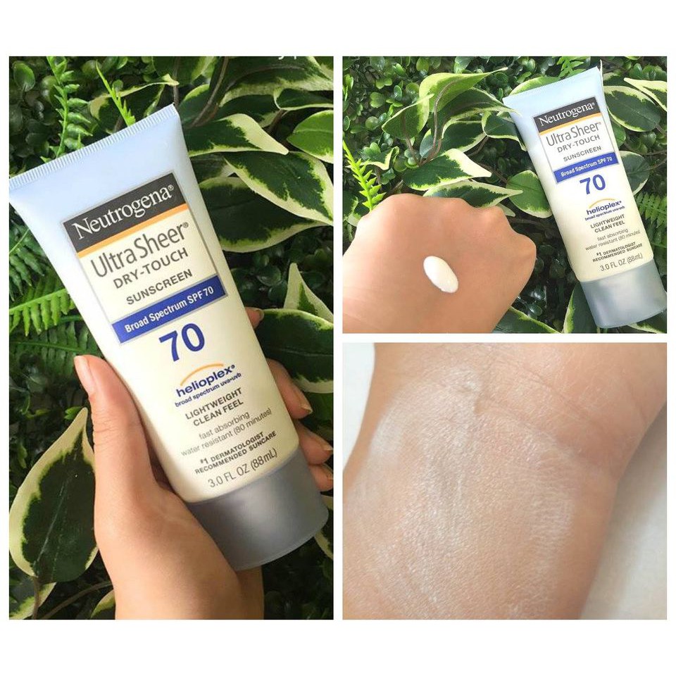 Kem Chống Nắng Lâu Trôi #Neutrogena 𝐔𝐥𝐭𝐫𝐚 𝐒𝐡𝐞𝐞𝐫 𝐃𝐫𝐲 𝐓𝐨𝐮𝐜𝐡 𝐒𝐏𝐅 𝟕𝟎 𝐏𝐀 +++ (88ml)