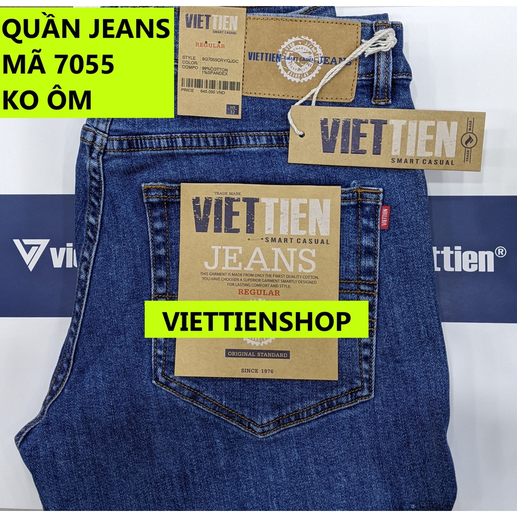 (7055 JR) QUẦN JEANS VIỆT TIẾN FORM THOẢI MÁI, RỘNG RÃI REGULAR