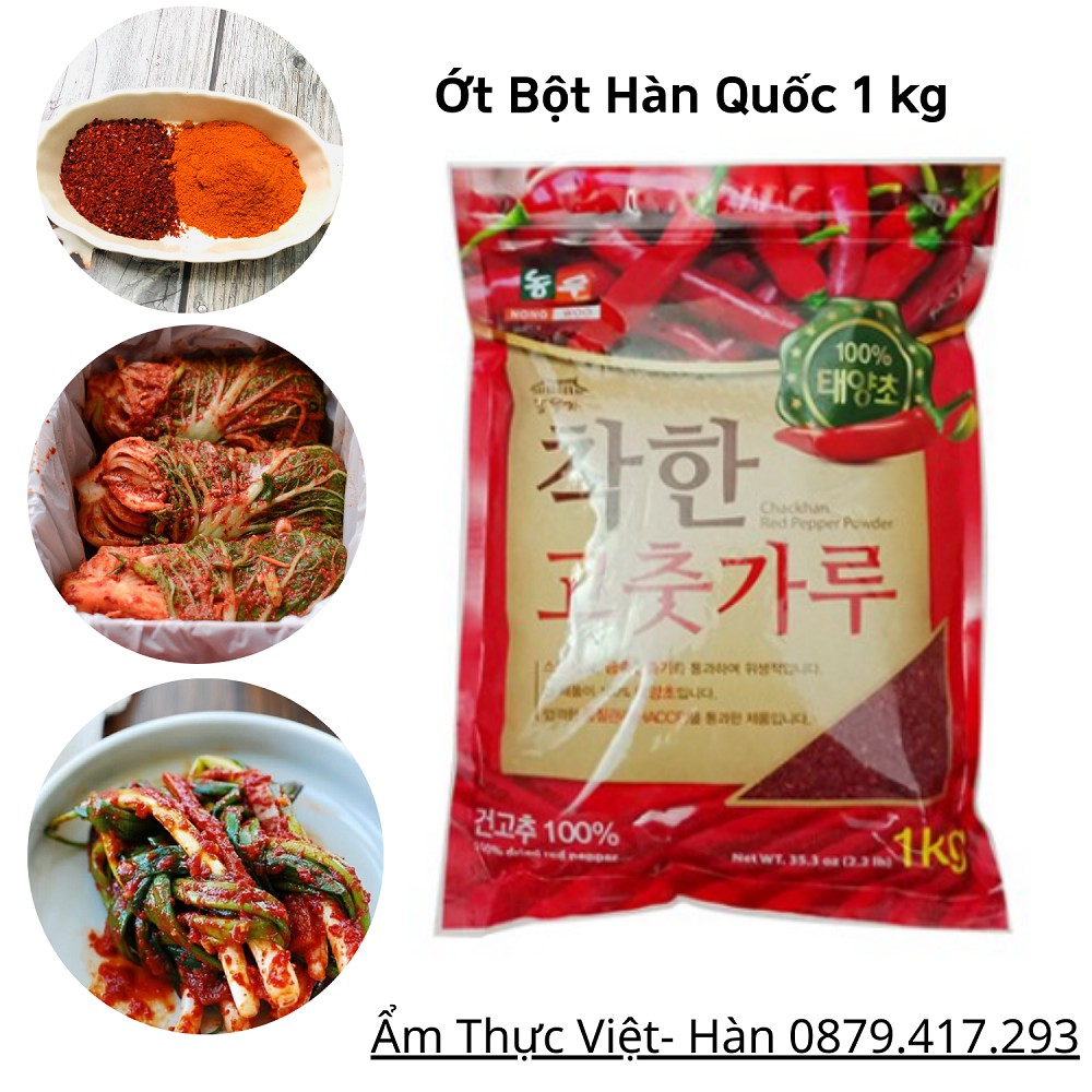 [sốc]1Kg ỚT BỘT HÀN QUỐC LOẠI VẢY LÀM KIM CHI NGON MÀU ĐẸP