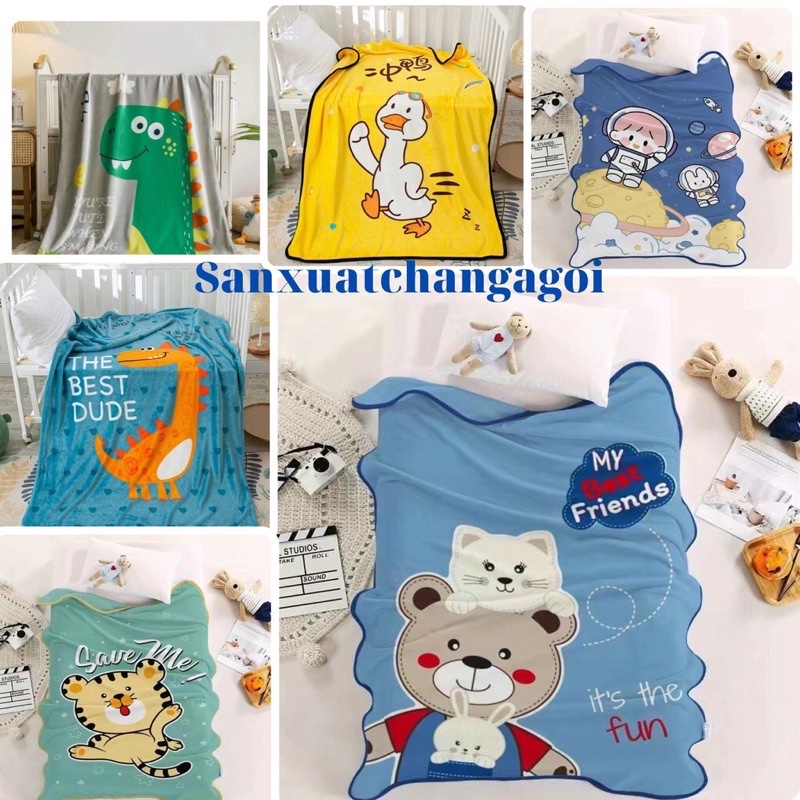 Chăn Lông Tuyết Nhung Cho Bé Siêu Mềm Mịn, Dễ Thương