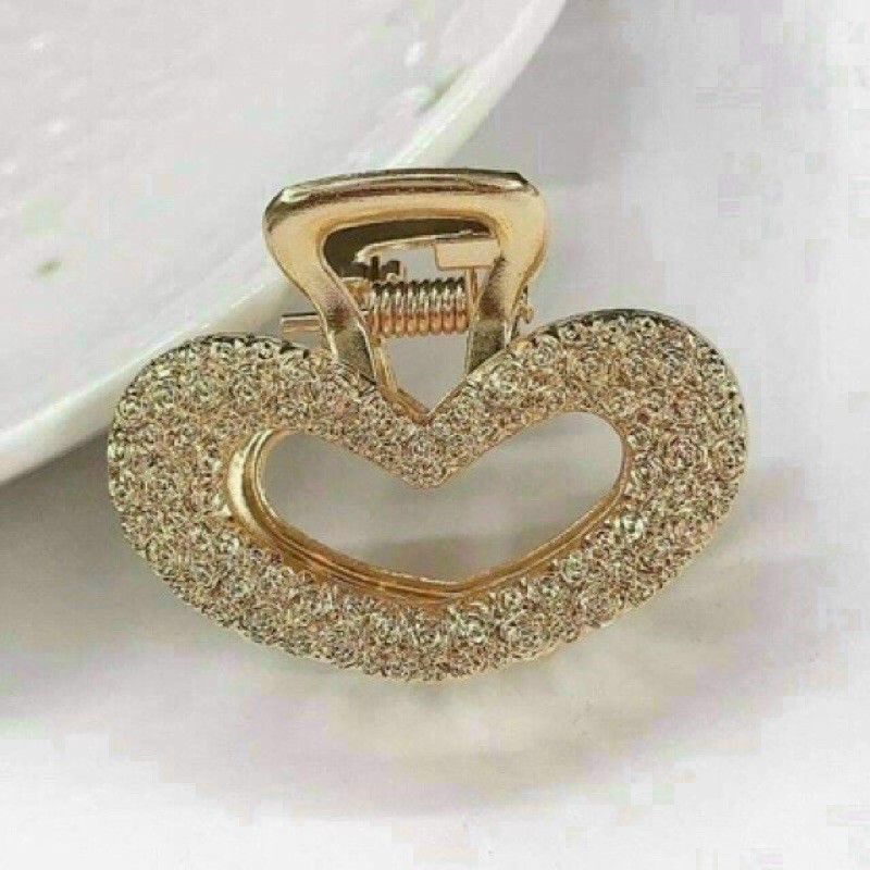 Set 5 Kẹp tóc đính đá vàng siêu xinh