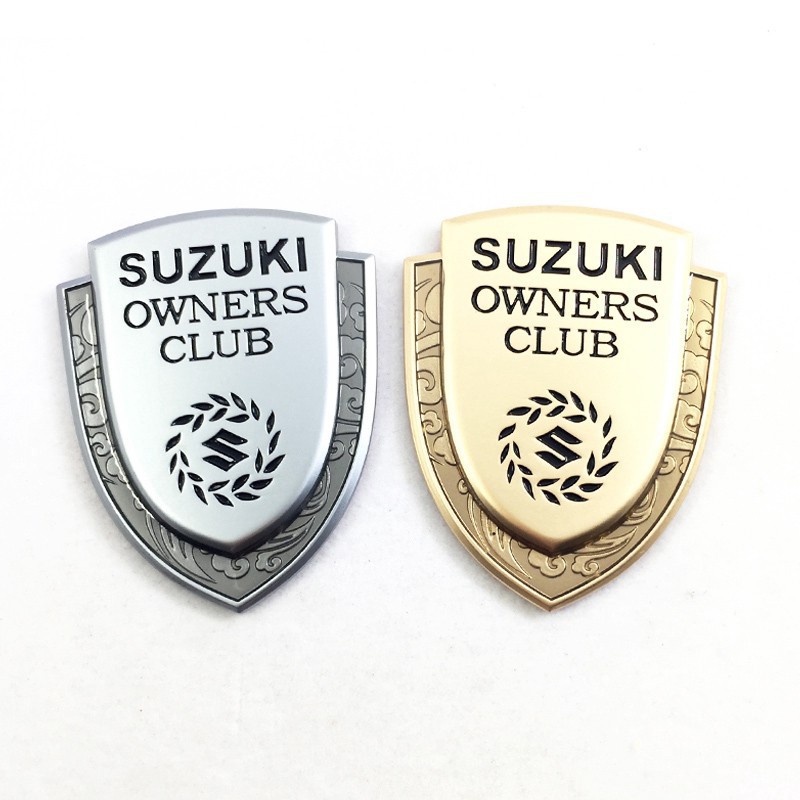 Logo Kim Loại Trang Trí Xe Hơi Suzuki Owners Sang Trọng