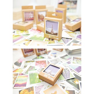 Hôp 40 mini postcard phong cảnh dễ thương