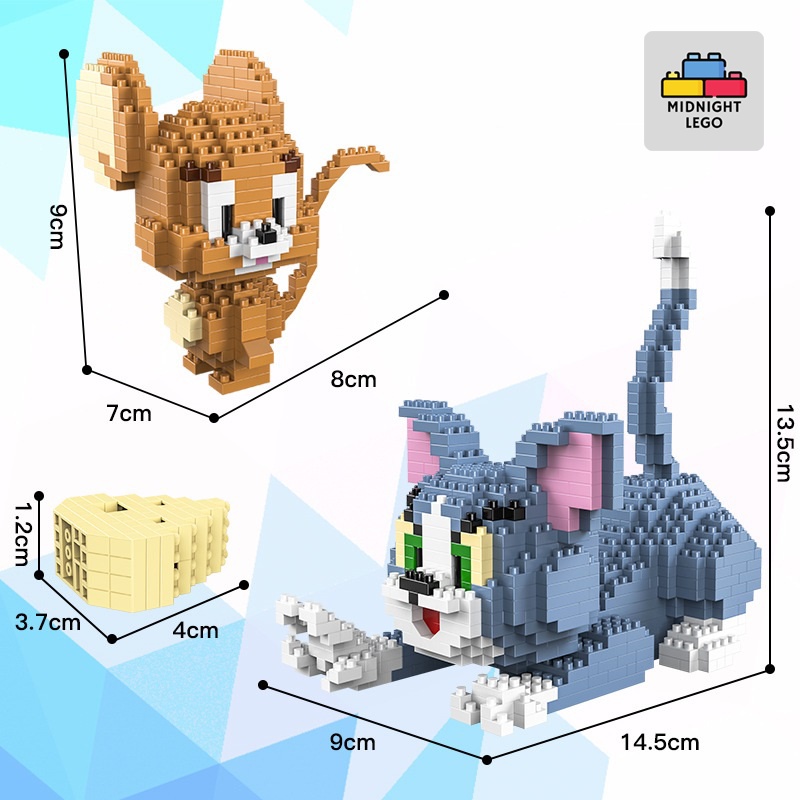 Mô Hình Lắp Ráp LEGO Tom Và Jerry, Mèo Và Chuột, Đồ Chơi Hoạt Hình Tom and Jerry