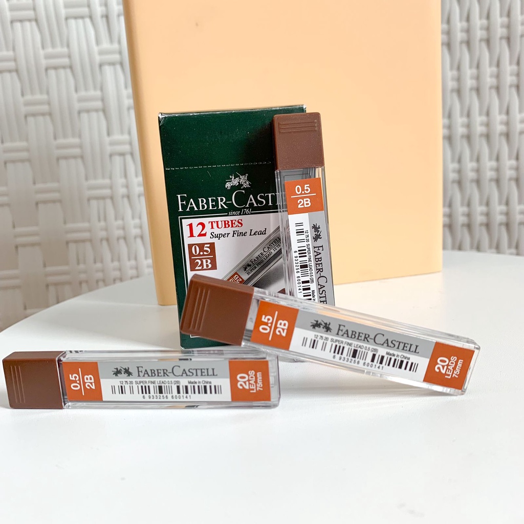 Ruột bút, viết chì bấm Faber-Castell 2B 20 ngòi - 0.5/ 0.7mm