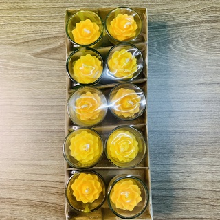 Đèn cầy hoa nhỏ nhiều màu (2 cây/set)