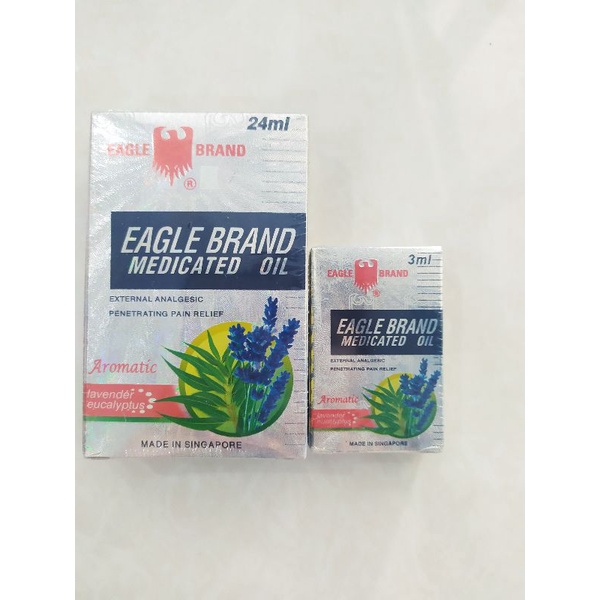 Dầu gió con Ó Singapore Eagle Brand xanh, trắng, vàng 3ml
