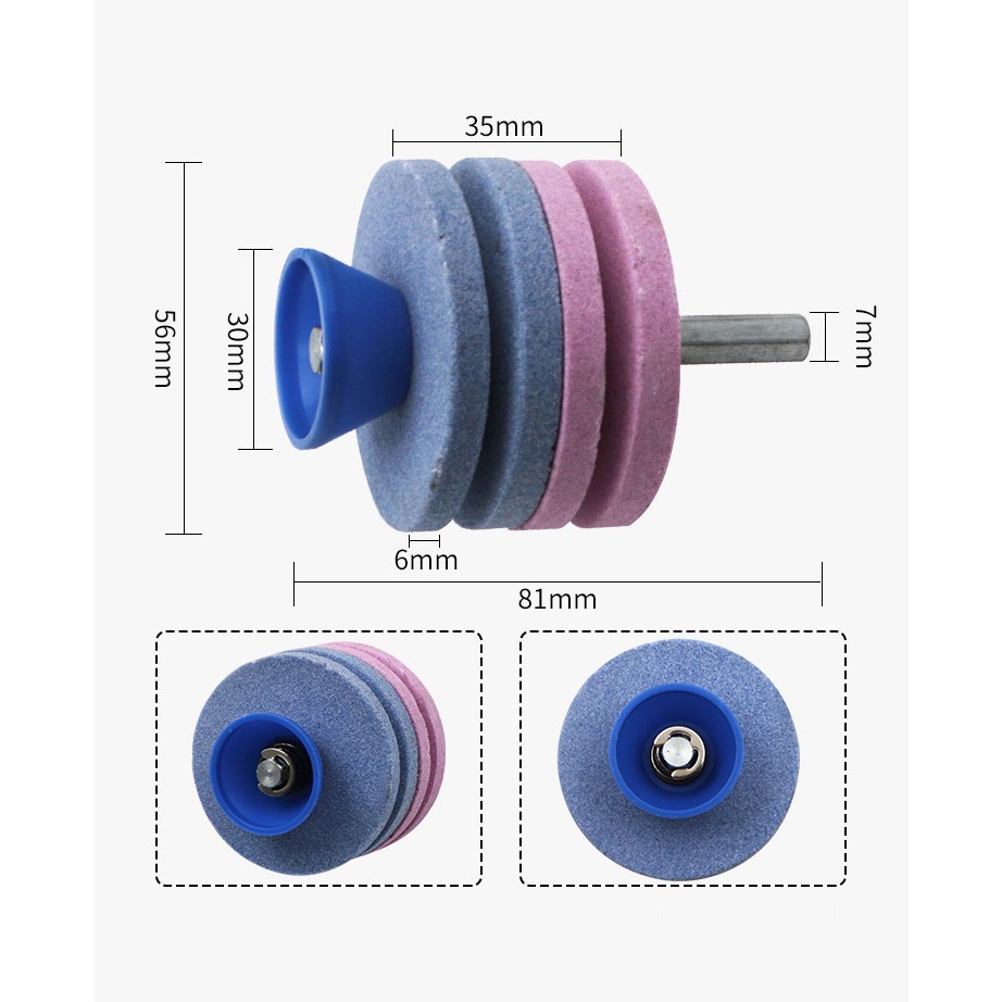 Bộ đá mài dao cho máy khoan 4 in 1