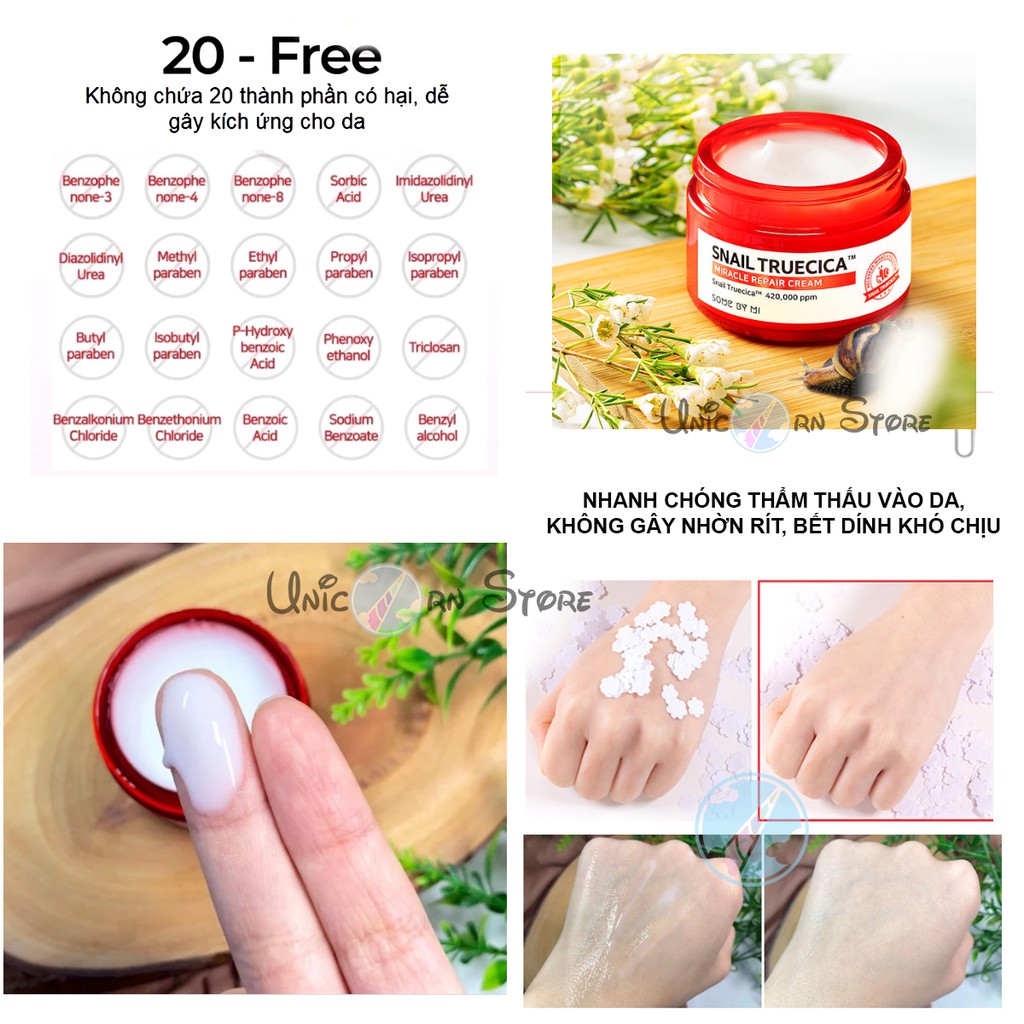 Kem Dưỡng Some By Mi Snail Miracle Repair Cream 60G