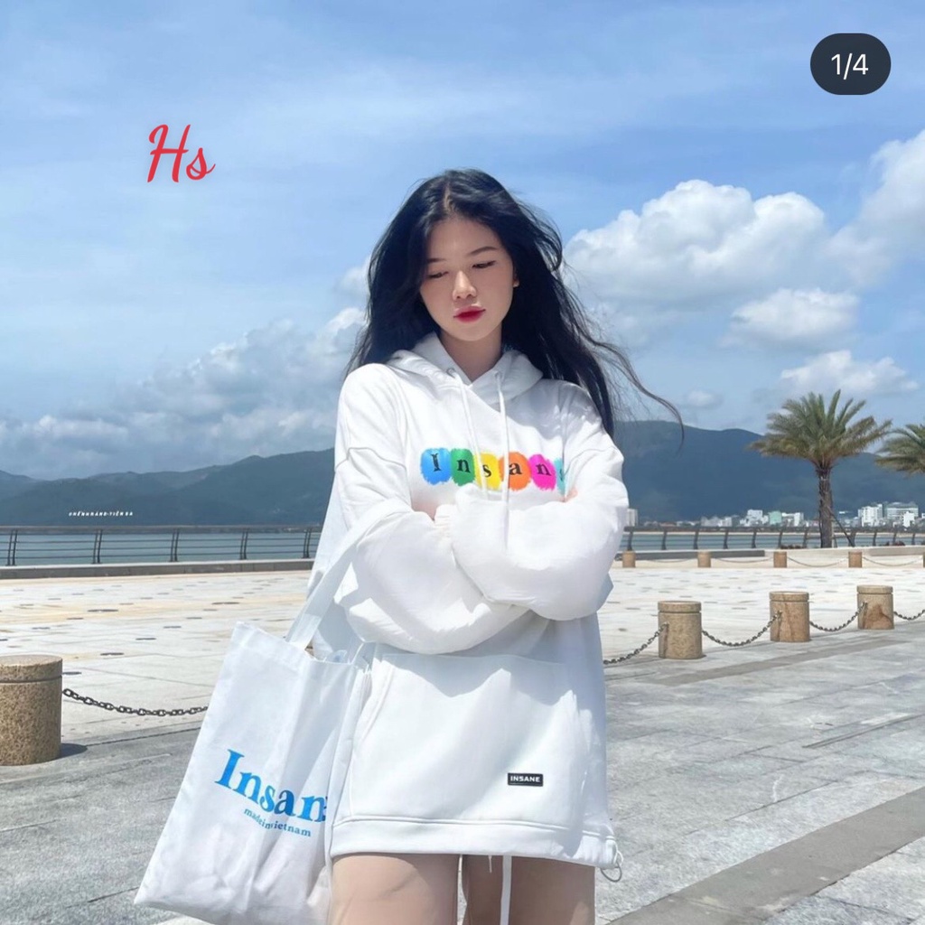 Áo Hoodie Màu Trắng In Chữ Insan Chất Liệu Cotton Mã 0740 STORE TT 1995 | BigBuy360 - bigbuy360.vn
