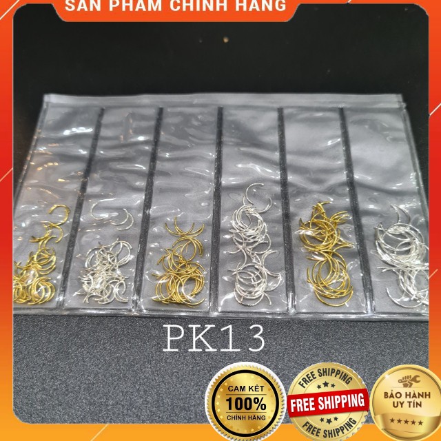 Phụ kiện kim loại 3D màu vàng, bạc trang trí móng Thiên Di Nail