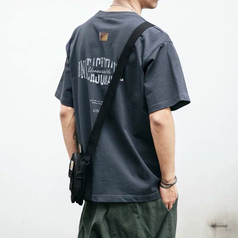 Áo Thun cotton Tay Ngắn Dáng Rộng In Họa Tiết retro Nhật Bản Thời Trang Mùa Hè Cho Nam