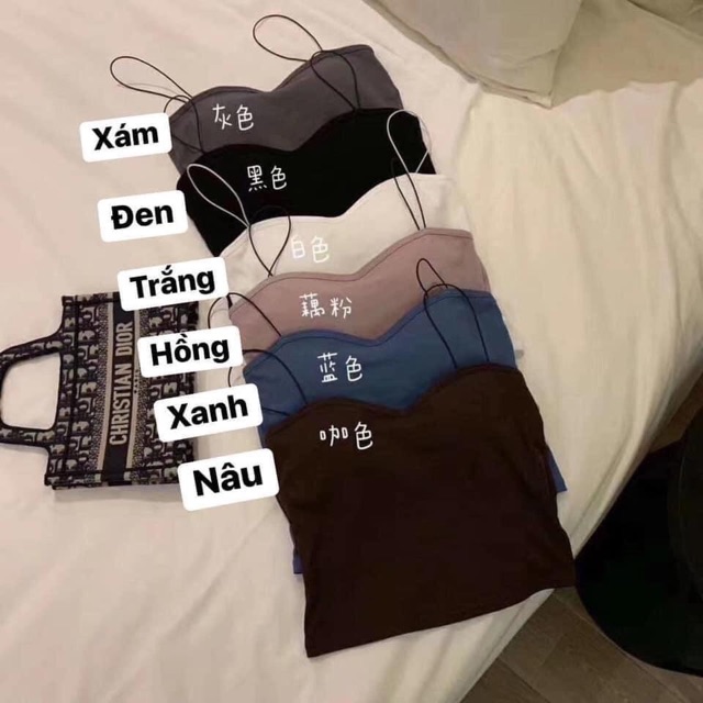 Áo 2 dây sợi bún có đệm ngực