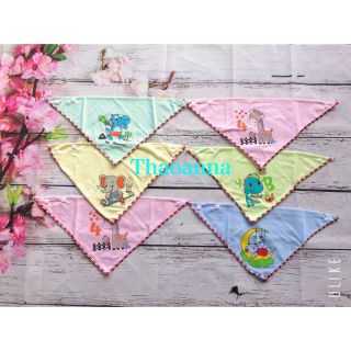 Khăn yếm cotton cho bé 2 cúc bấm