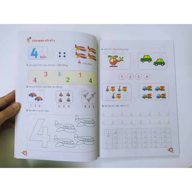 Sách - Toán tư duy - combo 3 cuốn cho bé 3-4 tuổi, 4-6 tuổi -5-7 tuổi tập viết