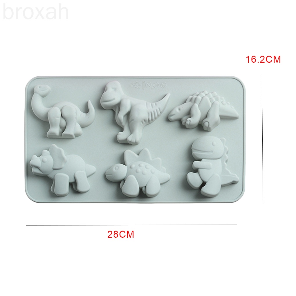 Khuôn Làm Đá / Bánh / Sô Cô La 6 Ngăn Bằng Silicon Hình Động Vật Hoạt Hình Dễ Thương