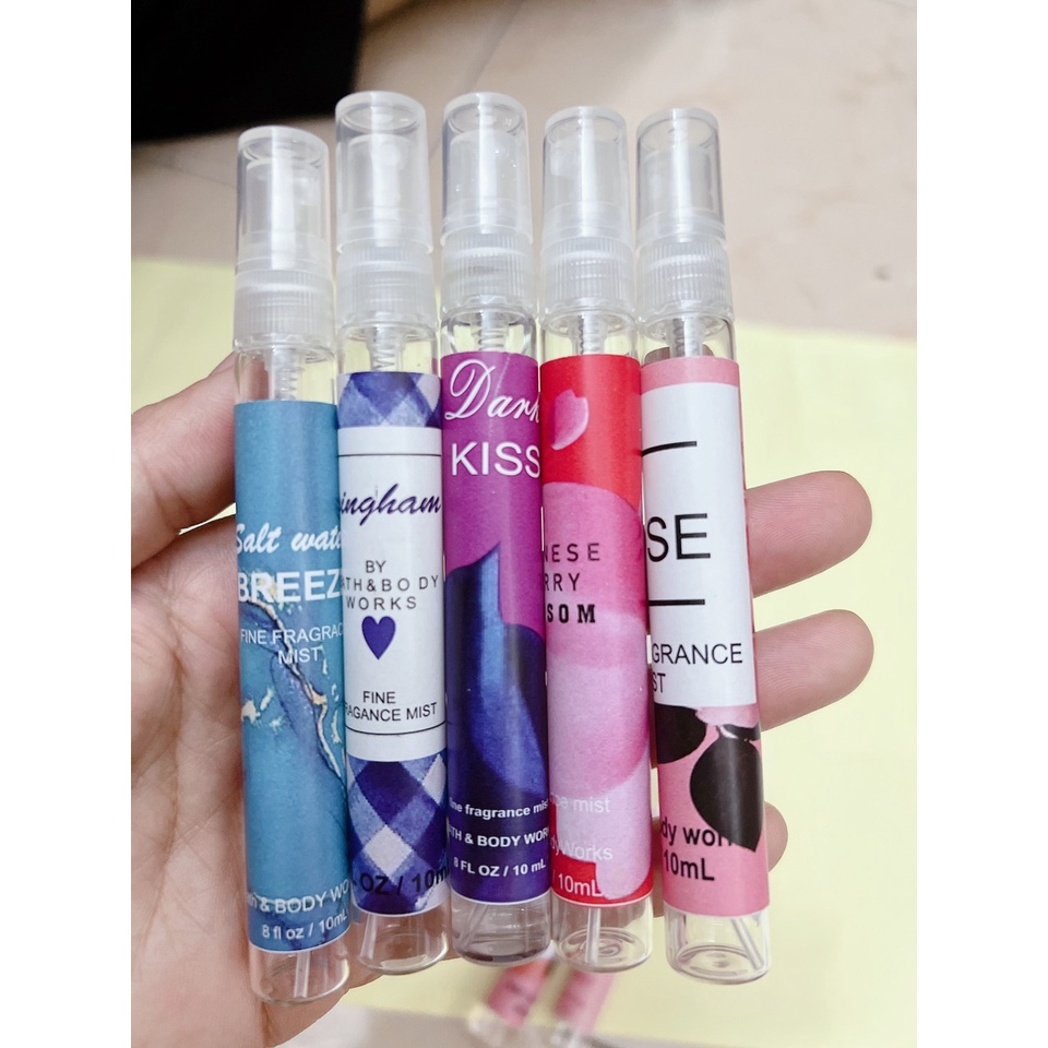 combo 5 chai chiết bath and body works 10ml