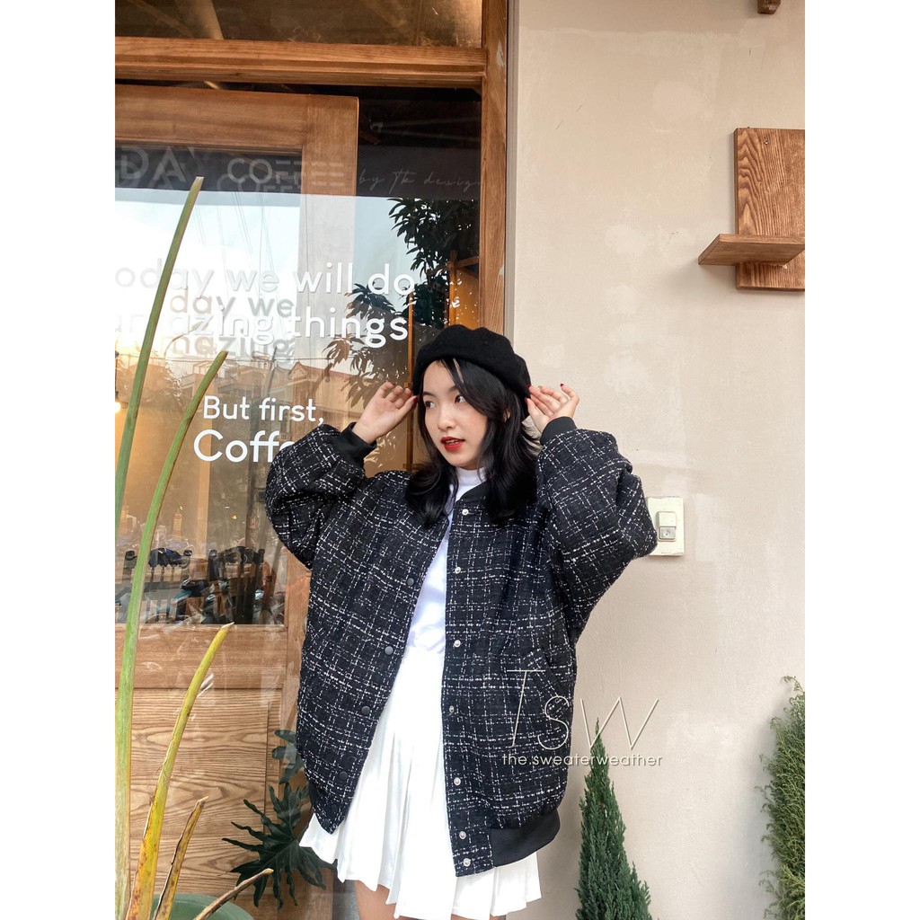 Áo khoác bomber dạ tweed TSW | BigBuy360 - bigbuy360.vn
