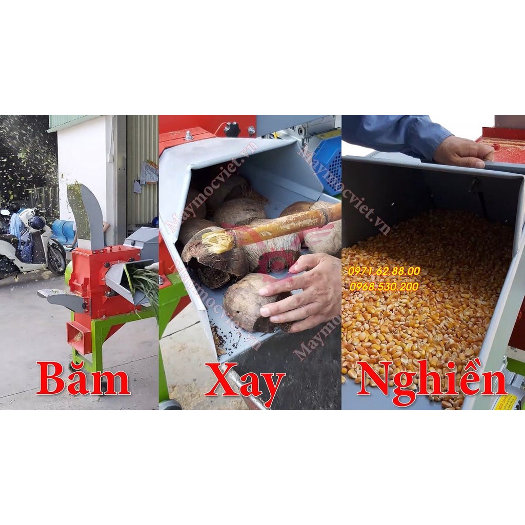 Thanh lý máy băm cành cây nhỏ, băm lõi ngô điện 1 hoặc 3 pha
