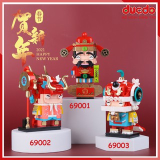 Brick Headz nhân vật Thần tài, Kỳ Lân tuyệt đẹp - Đồ chơi Lắp ghép Mini Minifigures Mô hình BrickHeadz DCOOL 69001