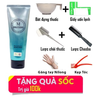 [CHÍNH HÃNG] Kem thuốc Ép side tóc Nam BRITISH M Men's Style Down Perm 200g Hàn Quốc + Tặng Bộ Quà Cao Cấp