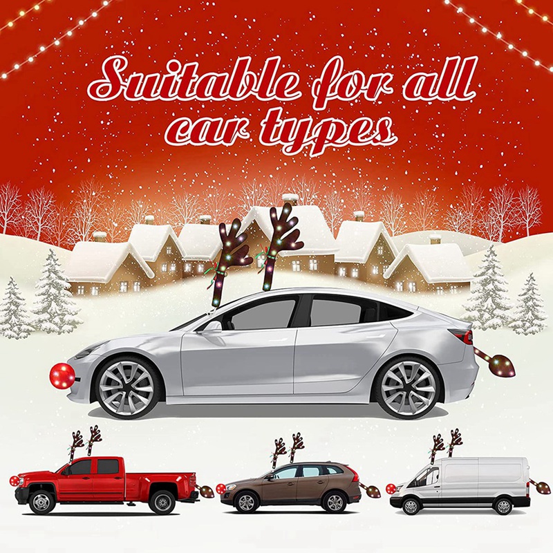 Sừng Hươu Có Đèn LED Trang Trí Xe Hơi Giáng Sinh