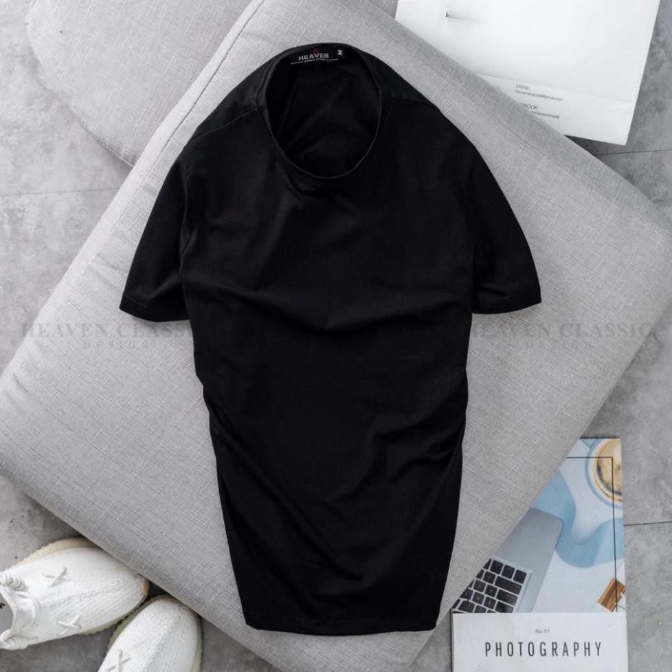 Áo thun nam trơn tay ngắn cổ tròn Hamino chất vải thun cotton co giãn 4 chiều cao cấp form rộng Hàn Quốc G | BigBuy360 - bigbuy360.vn