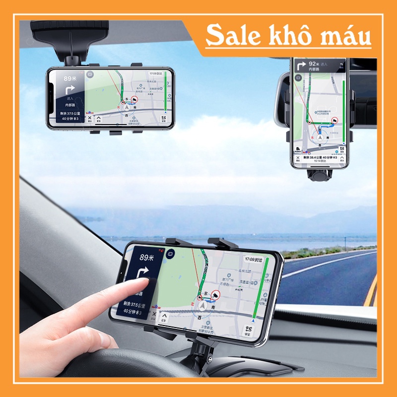 Giá đỡ điện thoại Vô Lăng gắn xe hơi xoay được 360 độ gắn bảng điều khiển đa chức năng - ngaanh_shop