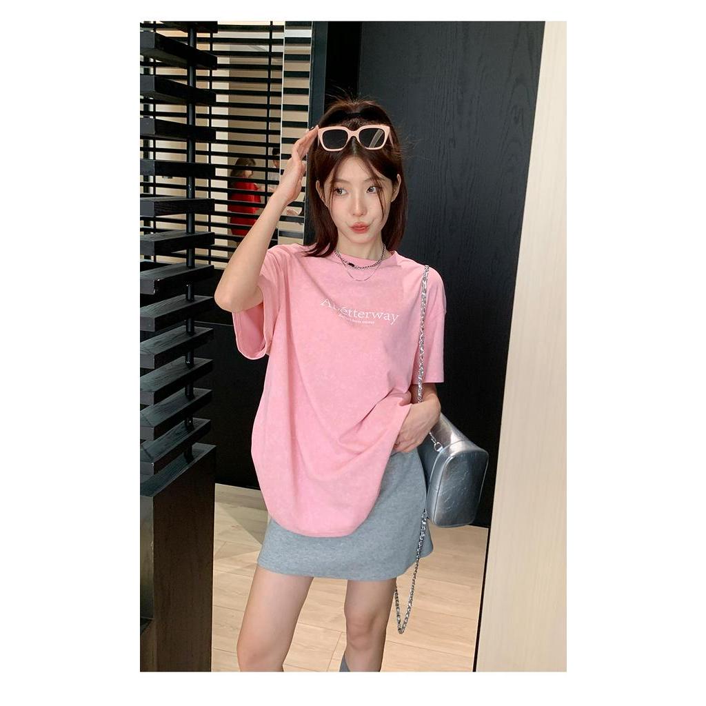 Áo Thun Tay Ngắn Dáng Rộng In Chữ Phong Cách Mới 64149