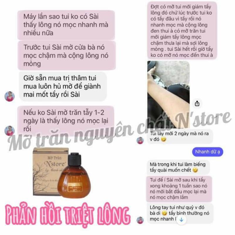 Mỡ trăn nguyên chất Nstore by thanh nhi 75g( mỡ trăng, mỡ trăn triệt lông ) date mới