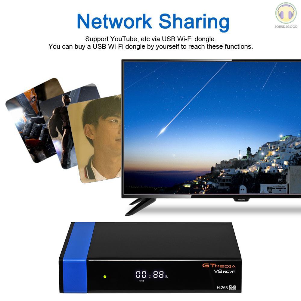 Bộ Thiết Bị Thu Phát Tín Hiệu Vệ Tinh Kĩ Thuật Số Dvb-S2 Tv Hd 1080p Gtmedia V8 Nova