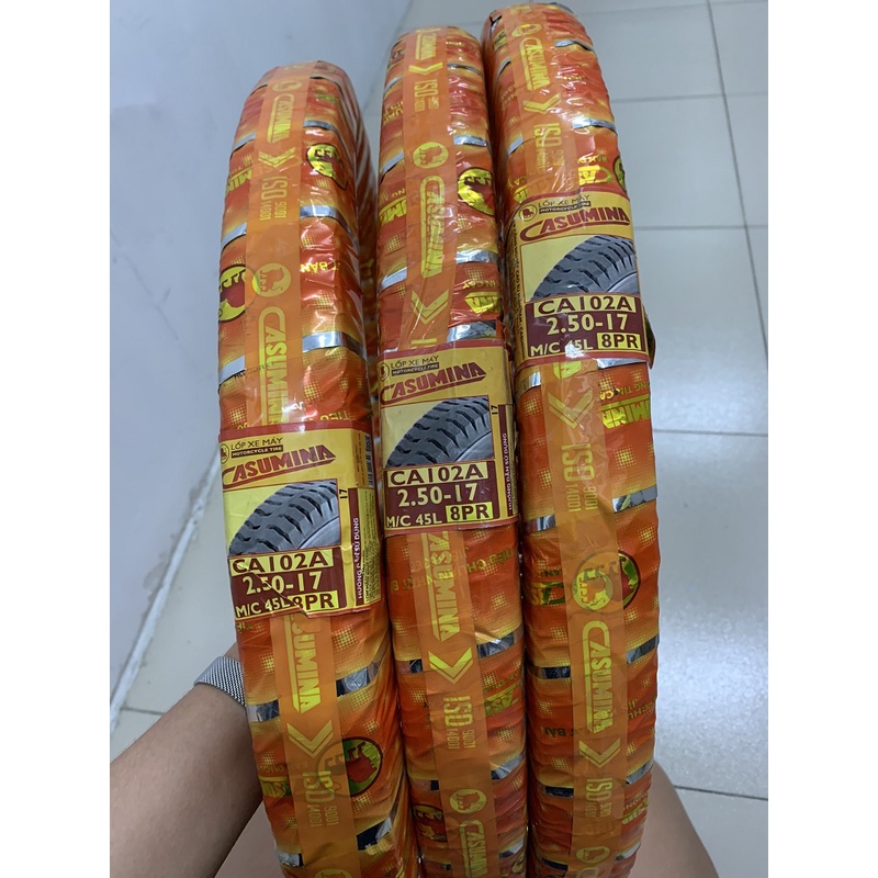Vỏ Lốp Sau Cho Xe Máy CASUMINA CA102A | 2.75 - 17 Lớp Bố Gai Tải, Chuyên Dùng Chở Nặng, Địa Hình Xấu, Chịu Tải Trọng Lớn