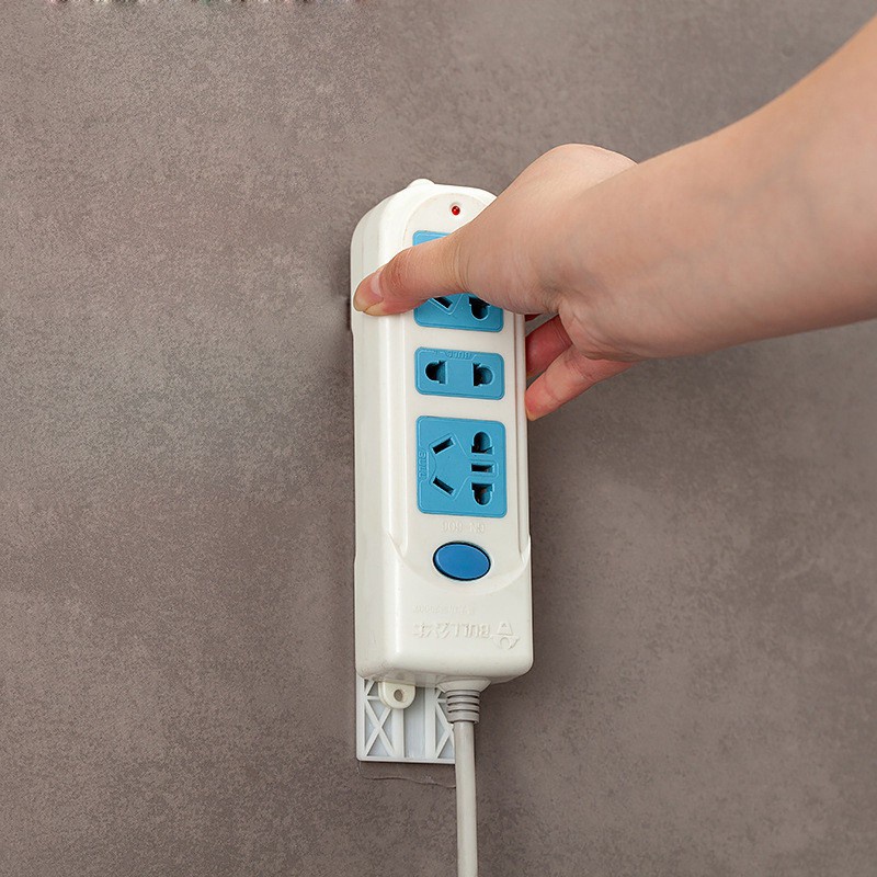 Miếng Dán Tường Treo Ổ Cắm Điện, Modem Wifi/ Giá Đỡ Treo Tường Cố Định Ổ Cắm Điện