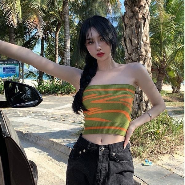 Áo ống ZHELIHANGFEI dệt kim kiểu dáng quyến rũ cho nữ