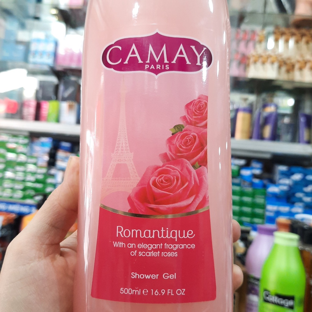 GEL TẮM HƯƠNG HOA HỒNG CAMAY PARI 500ML