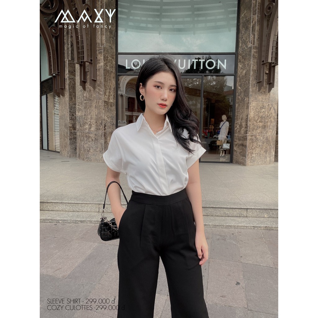 Quần culottes ống suông form lửng cozy culottes Maxy Workshop