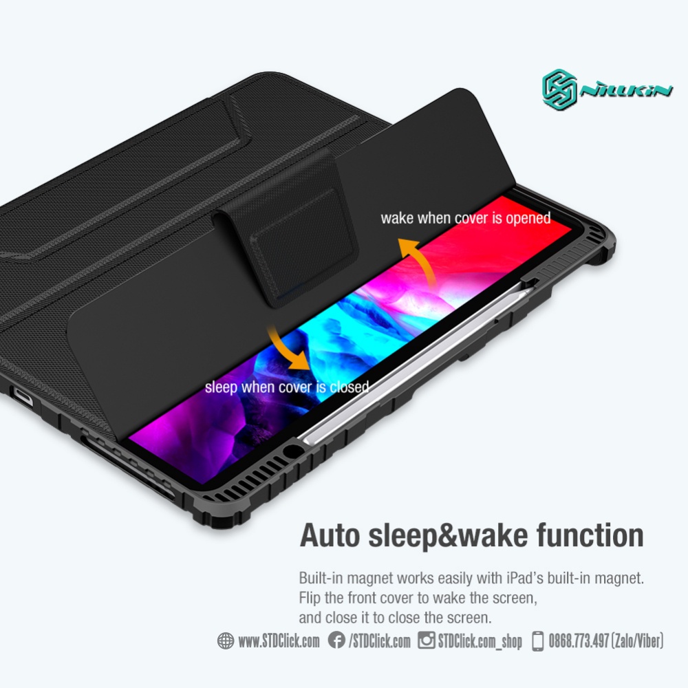 BAO DA IPAD PRO M2 12.9 2022 - M1 12.9 2021 - 12.9 2020 NILLKIN BUMPER PRO CAMSHIELD CHÍNH HÃNG