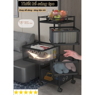 Kệ rổ EU thiết kế 4 tầng xoay đa năng