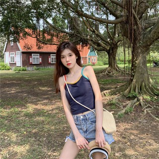 Áo crop 2 dây màu hàng nhập QC