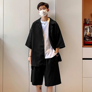 Bộ vest nam ngắn mùa hè 2 mảnh thanh lịch và thời trang