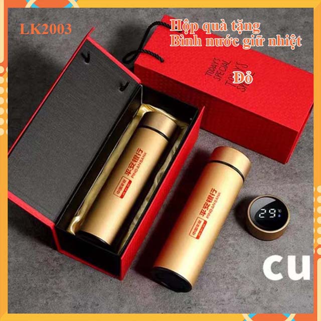 Bình giữ nhiệt kèm hộp quà Cao Cấp - Dày Dặn - Cứng Cáp- lk2003-Nhận khắc LOGO và in UV