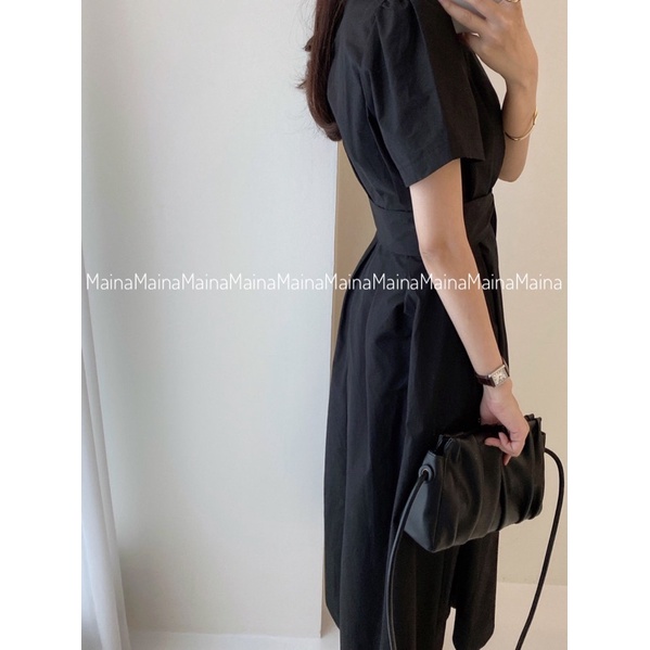 Váy xếp ly eo kèm đai Maina - Đầm thiết kế basic 4 màu | BigBuy360 - bigbuy360.vn