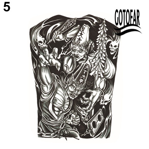 Hình Xăm Dán Tạm Thời Hình Đầu Lâu Cỡ Lớn Chống Nước Có Thể Tháo Gỡ